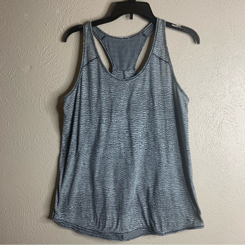 Lululemon Essential Tank Sheer Luon Pebble Jacquard White gray - Picture 3 of 7